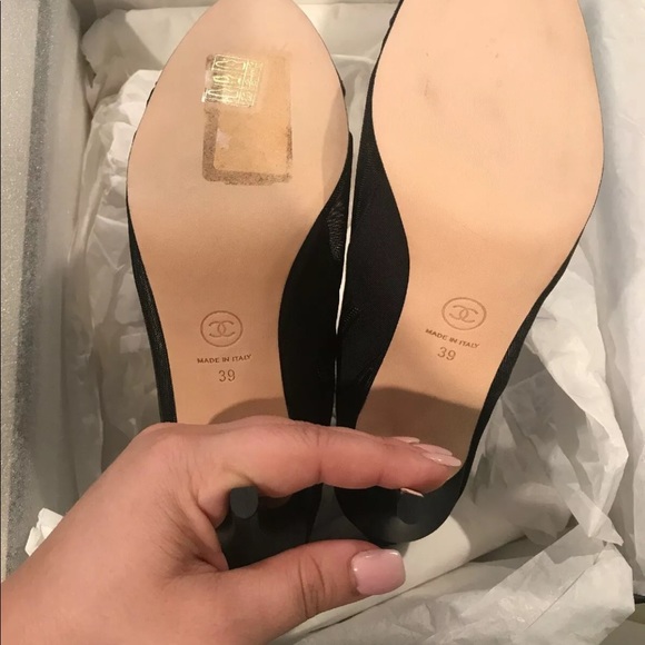 Chanel NIB Women’s Lambskin & Mesh Black booties - Picture 4 of 8